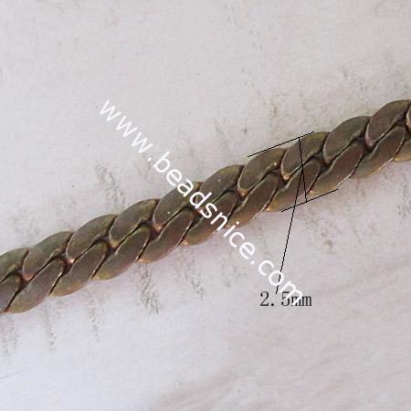 Flat curb link chain necklace metal chains wholesale fashion jewelry making supplies brass nickel-safe lead-safe