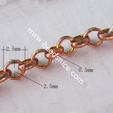 Rolo chain necklace round open link chains wholesale jewelry making supplies brass nickel-free lead-safe more colors for choice