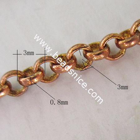 Rolo chain metal chain necklace link chain wholesale fashion jewelry chain brass nickle-free lead-safe assorted size available