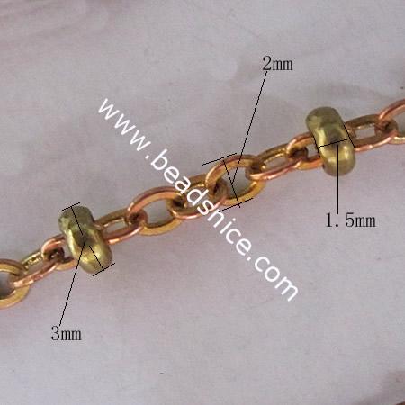 Brass Chain,3x2x1.5mm,Nicmkel-Free,Lead-Safe,