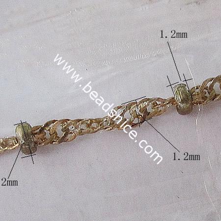 Brass Chain,1.2x2mm,Nicmkel-Free,Lead-Safe,