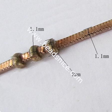 Brass Chain,2x1.1mm,Nicmkel-Free,Lead-Safe,