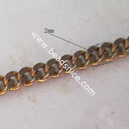 Brass Chain,2mm,Nicmkel-Free,Lead-Safe,
