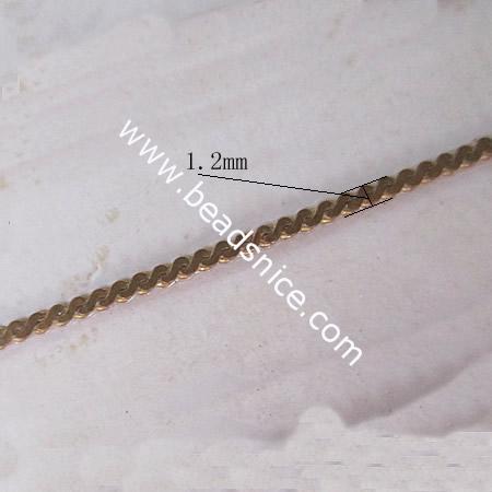 Brass Chain,1.2mm,Nicmkel-Free,Lead-Safe,