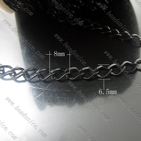 Iron Chain,8x6.5mm,Nickel-Free,Lead-Safe,