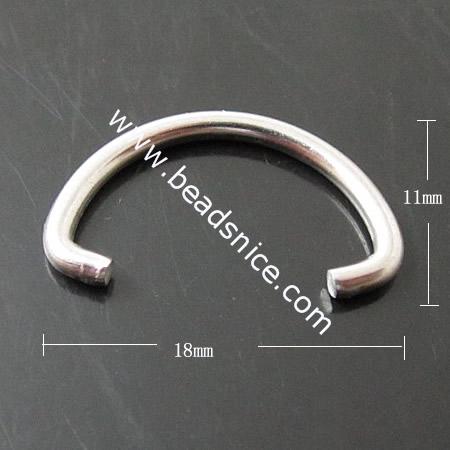 Stainless Steel Pendant Bail,18x11x2mm,