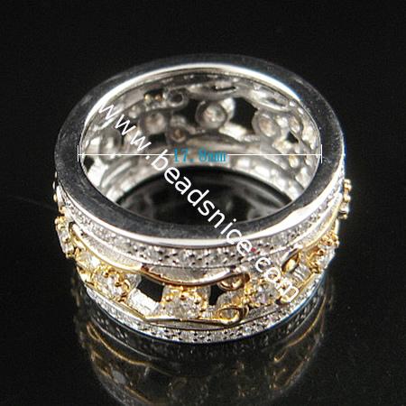 Sterling Silver  Finger Ring,17.8x12mm,
