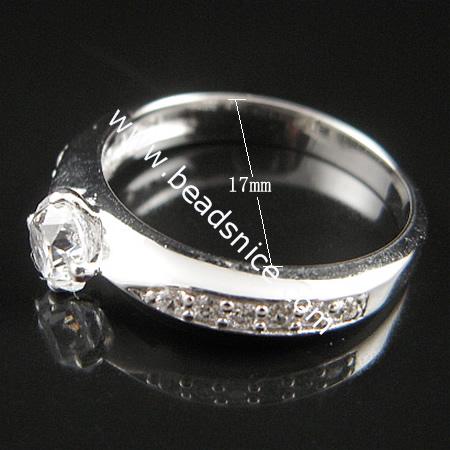 Sterling Silver  Finger Ring,17x6mm,