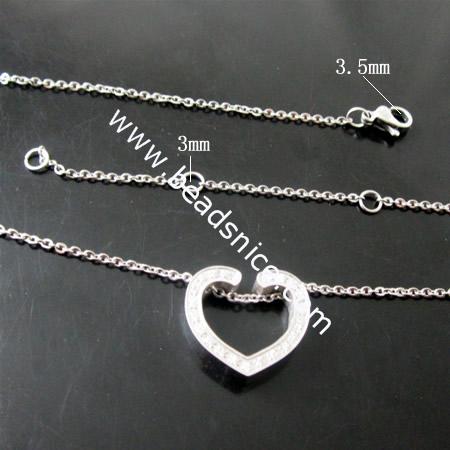 Stainless steel Necklace chain,18x18x4.5mm,22inch,