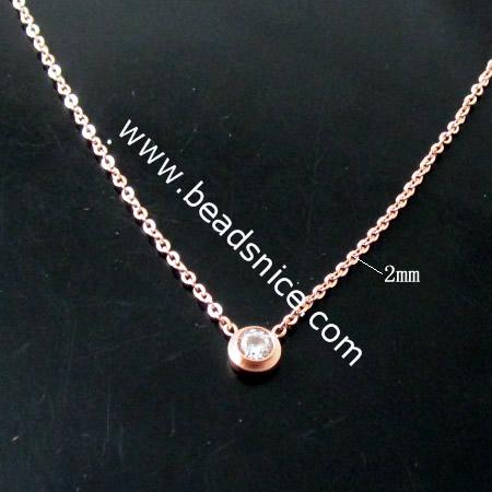 Stainless steel Necklace chain,6x6x3mm,16inch,