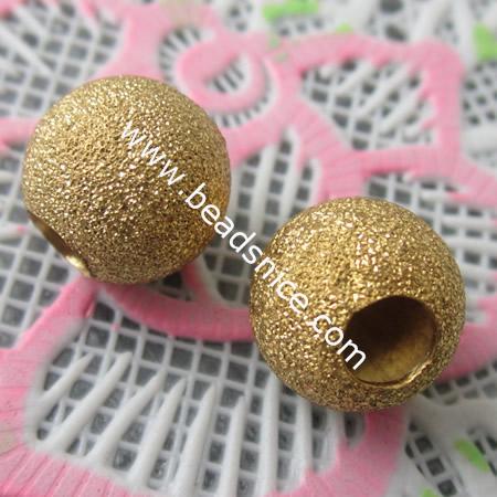 Brass beads,10mm,Hole:5mm,
