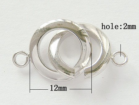 Jewelry clasp, brass，size 12mm ,
