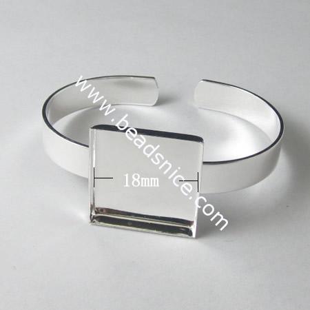 Jewelry Brass Bracelet,Base Diameter:18x18mm,Lead Safe,Nickel Free,