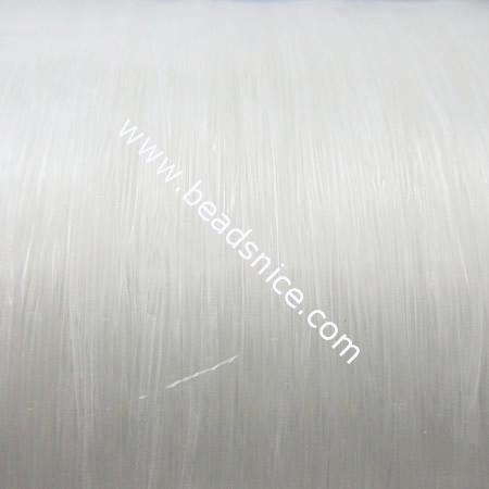 Crystal Thread, with elasticity, shining surface, white color,  DIY material, 0.5mm, Length:approx 500-600m