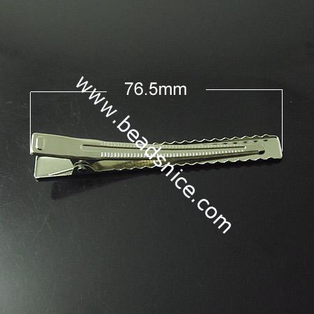 Iron Hair Barrette,76.5mm,Nickel-Free,Lead-Safe,