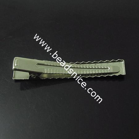 Iron Hair Barrette,33mm,Nickel-Free,Lead-Safe,