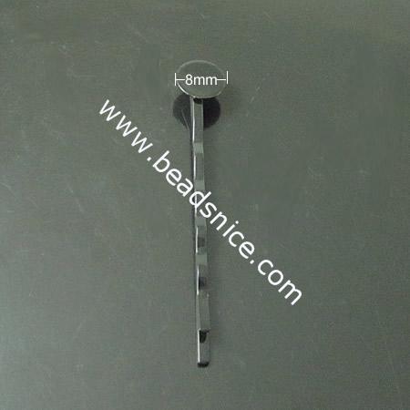 Iron Hair Barrette,51.5X8mm,Nickel-Free,Lead-Safe,