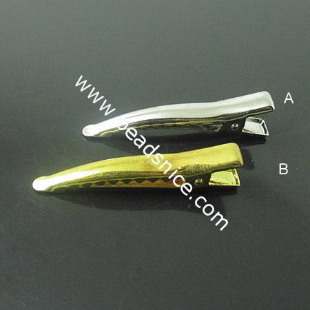 Iron Hair Barrette,39mm,Nickel-Free,Lead-Safe,