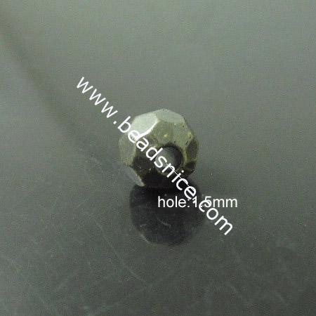 Acrylic Beads,5mm,Hole:1.5mm,Nickel-Free,Lead-Safe,
