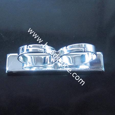 Brass Bezel Ring Settings,size:7 ,lead-safe,nickel-free,rectangle