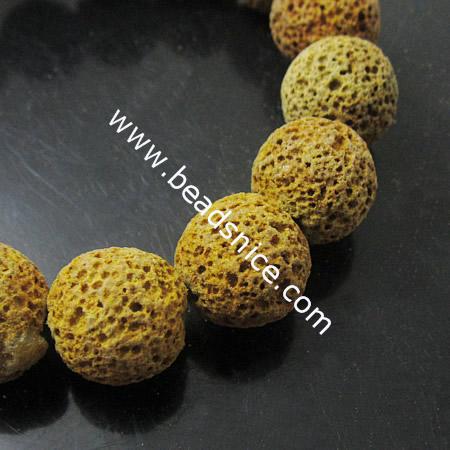 Lava Beads Natural,6mm,