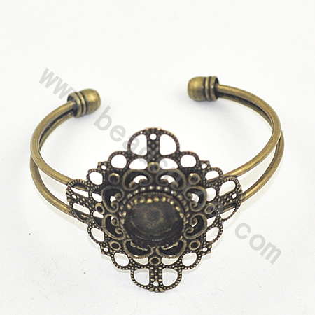 Brass bracelet,bracelet blank,bracelet base,base diameter:15x15mm,nickel free,lead safe,