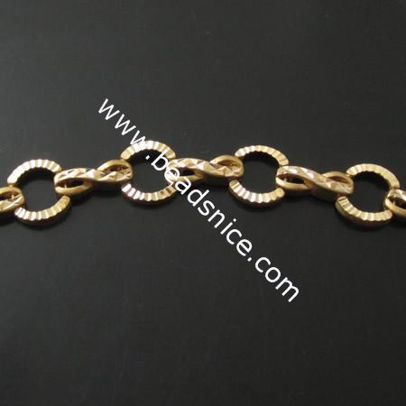 Brass Bracelet,12x7.5mm,4mm，7inch,