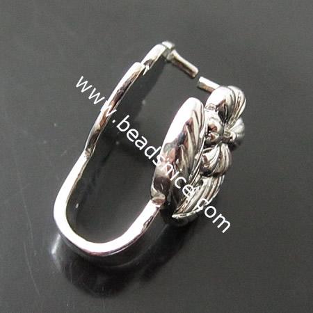 Bail,pinch style,brass,flower,many colors available,