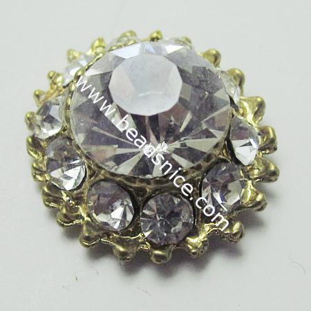 Rhinestone Button,17mm,