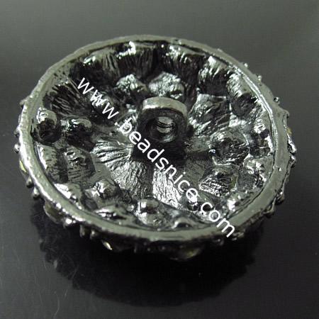 Rhinestone Button,36mm,
