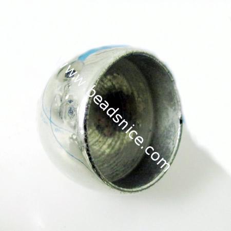 Acrylic Beads Cap,25X20mm，inside diameter:18mm,hole:3mm,Nickel-Free,Lead-Safe,
