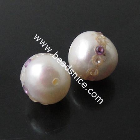 Cultured Fresshwater Pearls,10mm,hole:1mm