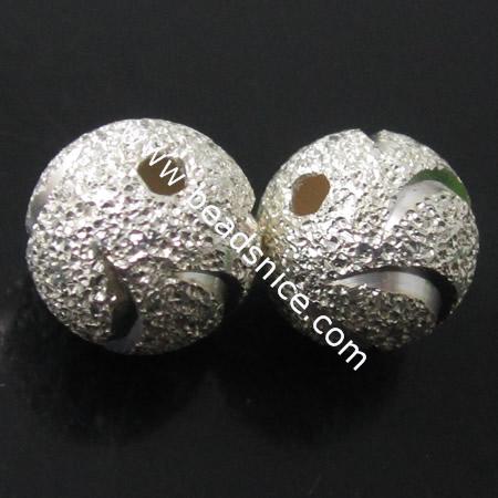 Sterling Silver stardust Beads,6mm,hole:1mm,