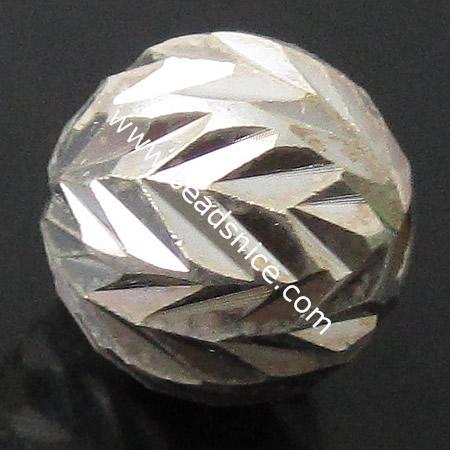 Sterling Silver stardust Beads,8mm,hole:1mm,