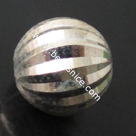 Sterling Silver stardust Beads,10mm,hole:1mm,