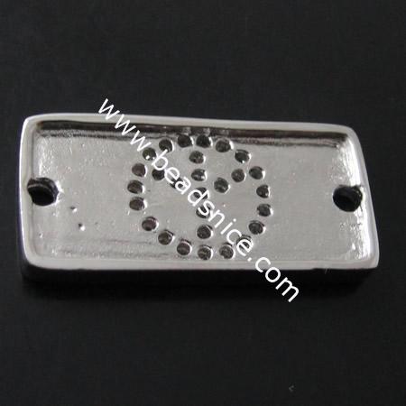 Sterling Silver Connectors,19X9mm,hole:1mm,