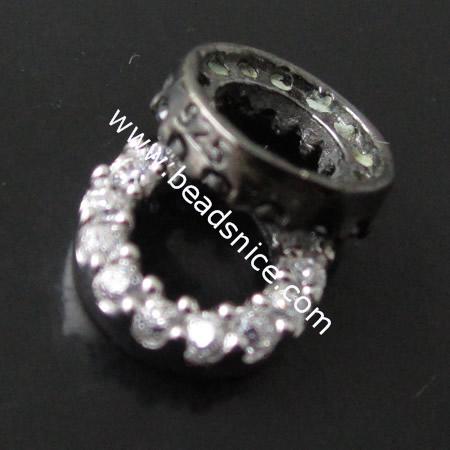 Sterling Silver Connectors,8mm,hole:1mm
