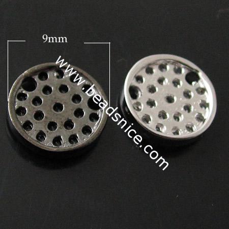 Sterling Silver Connectors,9mm,hole:1mm,