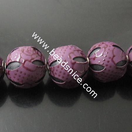 Leatherette Beads,Round,18mm，hole:3mm