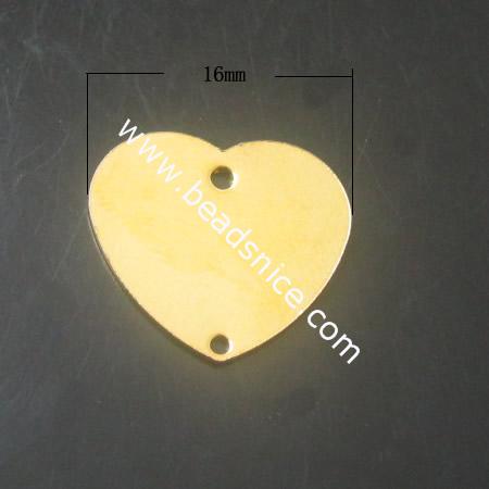 Metal blanks,brass,heart,rack plating,lead-safe,nickel-free,