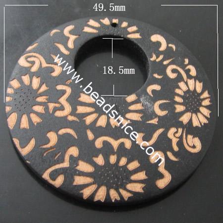 Wood Linking Ring,49.5mm,hole:18.5mm,