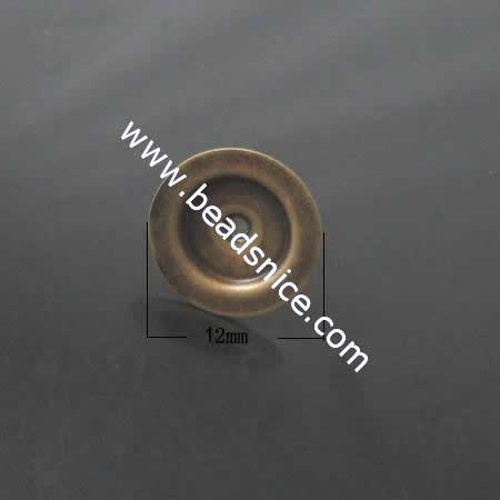 Earring Mountings,flat pad, without earnut, more plated colors for choice,round