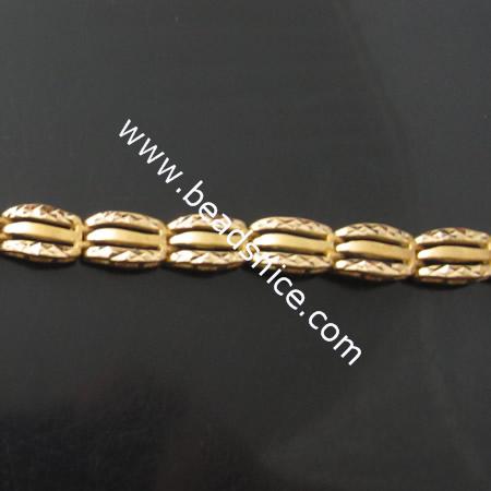 Brass bracelet,11x7.3x3mm,length:6.5 inch,nickel free,lead safe,