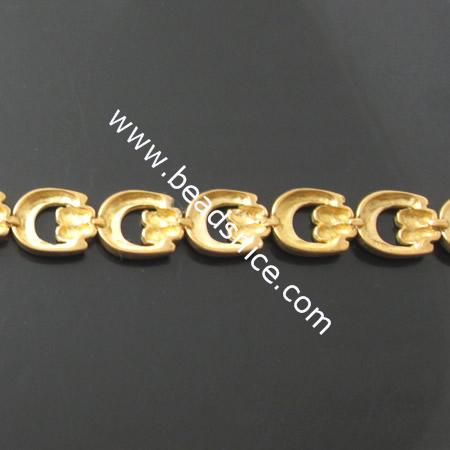 Brass bracelet,12x10x3mm,length:6.5 inch,nickel free,lead safe,