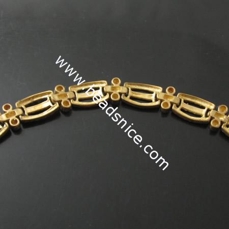 Brass bracelet,13x9x1.8mm,length:7 inch,nickel free,lead safe,