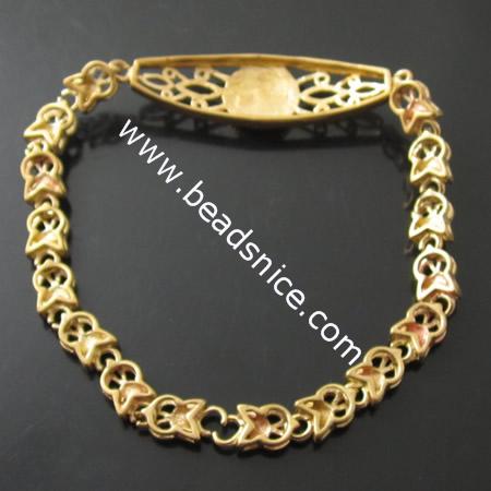 Brass bracelet,35.6x11.2x4mm,length:6.7 inch,nickel free,lead safe,