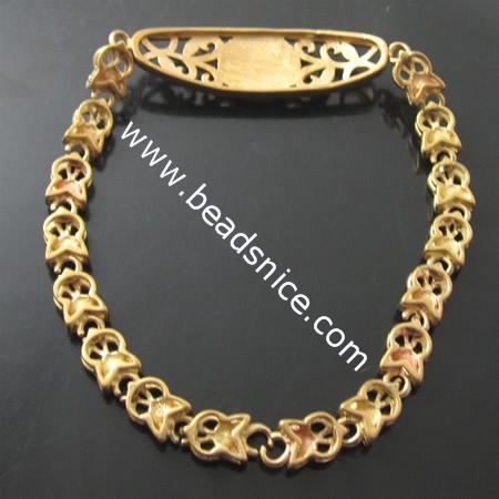 Brass bracelet,35x11x3.5mm,length:6.7 inch,nickel free,lead safe,