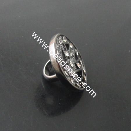 Zinc alloy rhinestone,rhinestone button,19mm,hole:approx 5mm,nickel free,