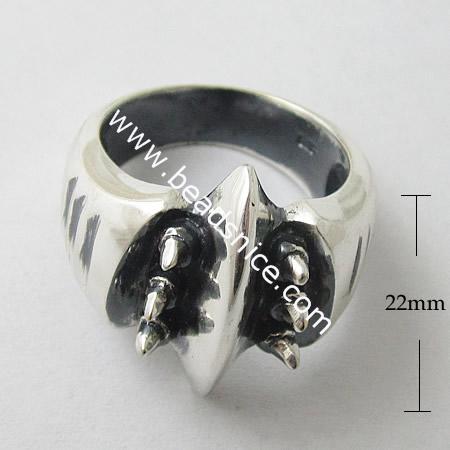 Sterling Silver Finger Ring,22mm,inside diameter:20mm,