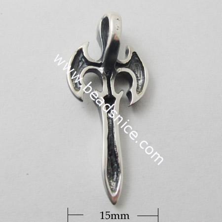 925 Sterling Silver Pendant Blanks,Bail,33X15mm,hole:7X5mm,
